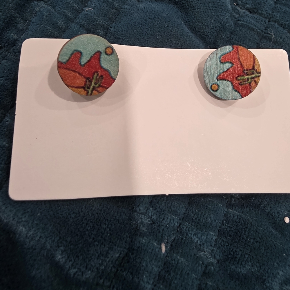 Colorful Round Earrings